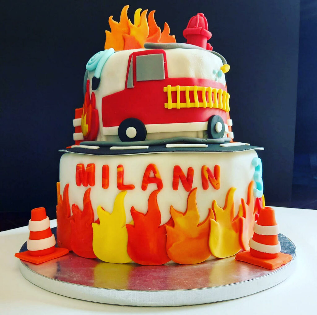 Cake design pompiers