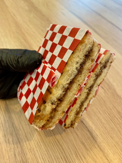 Dans notre carte de l'hiver SEB le food truck : Du Nutella dans notre focaccia maison... hum trop bon !